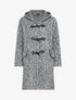 Duffle coat en maille bouclette - Blanc/noir - 1
