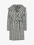 Manteau à capuche imprimé pied de coq - Noir/blanc - 1