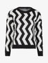 Pull à motif zig zag - Noir/blanc - 1
