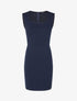 Robe droite sans manches à col carré - Bleu marine - 4