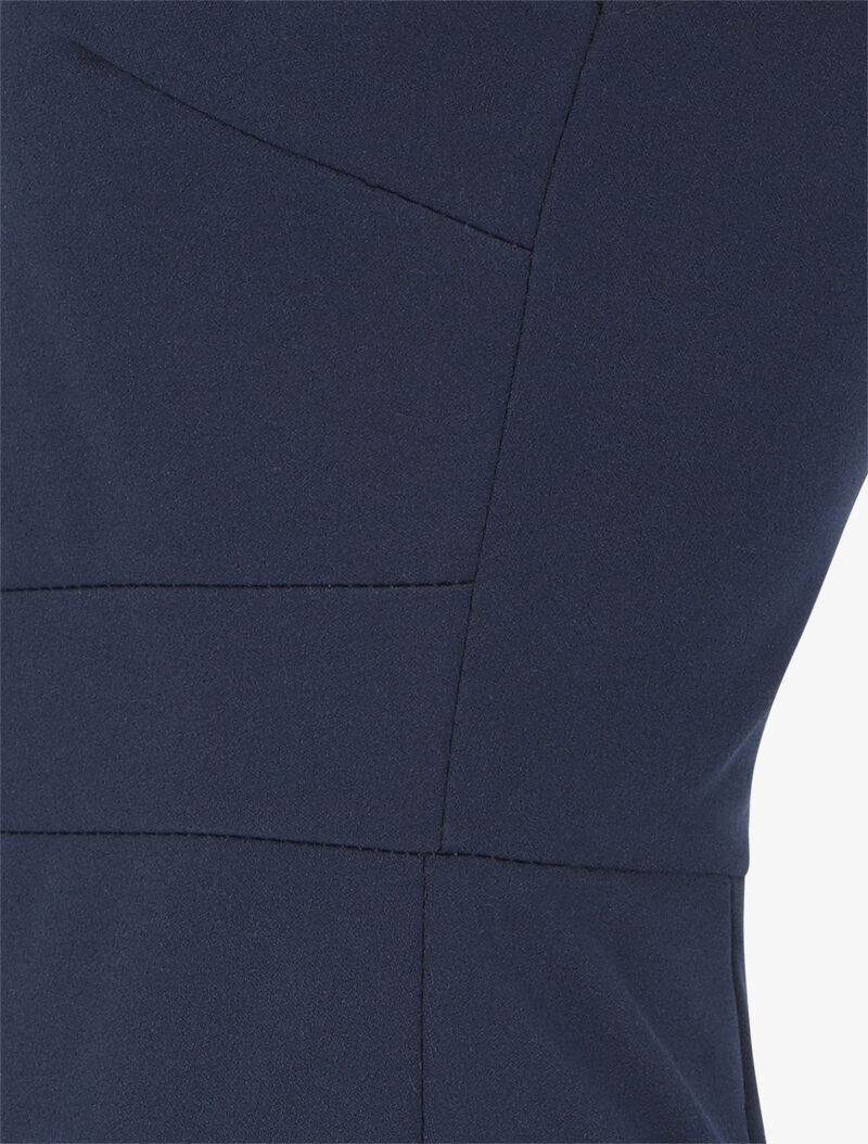 Robe droite sans manches à col carré - Bleu marine - 3