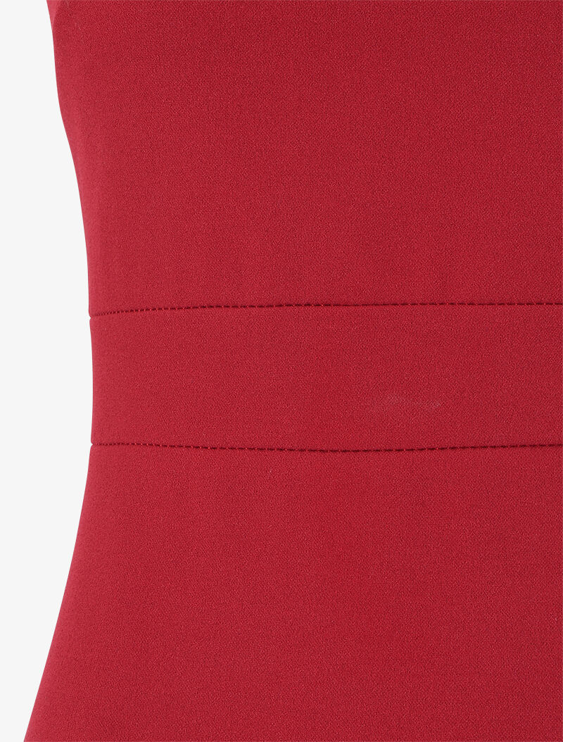 Robe droite sans manches à col carré - Bordeaux - 3