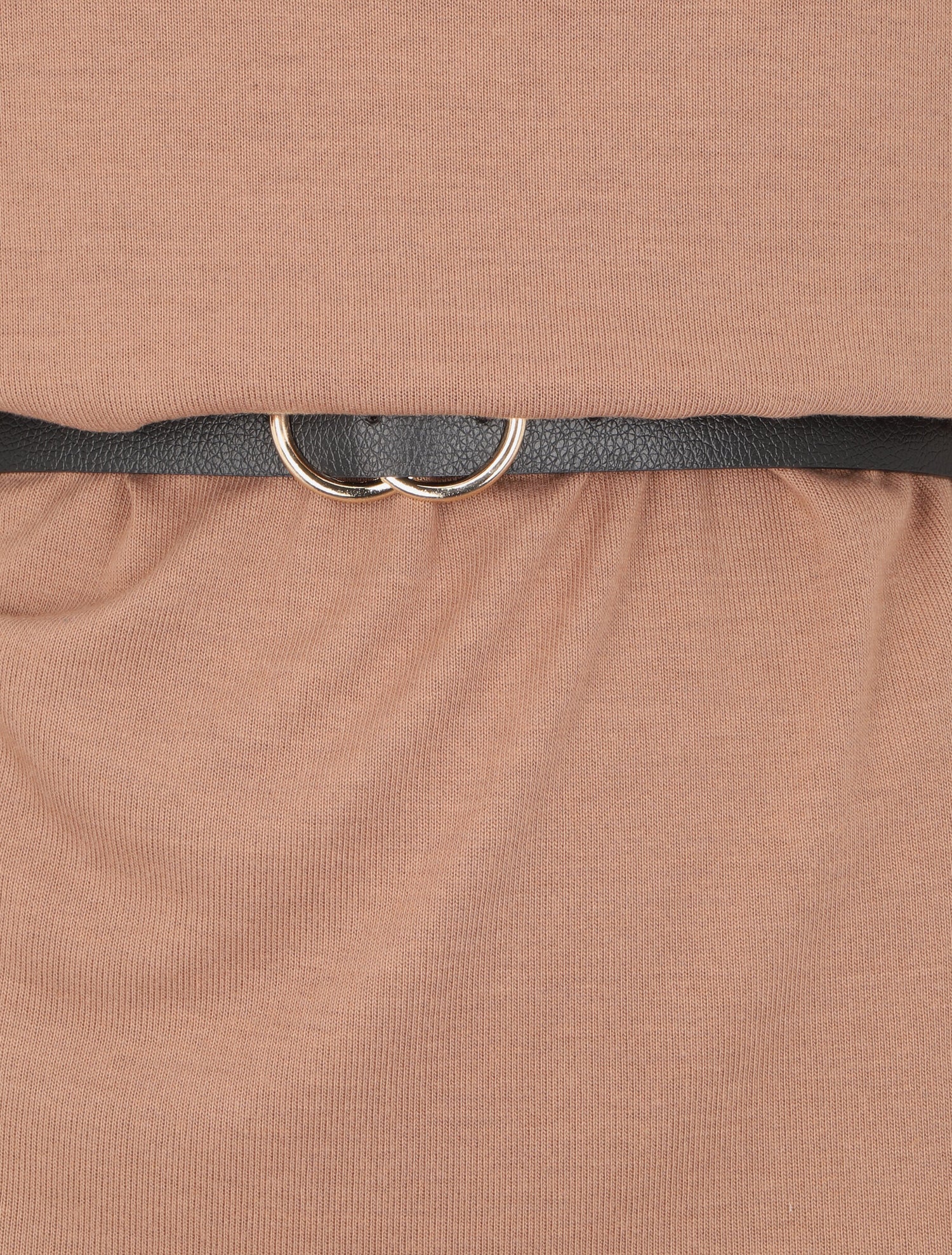 Robe à col bénitier et manches dolman - Camel - 3