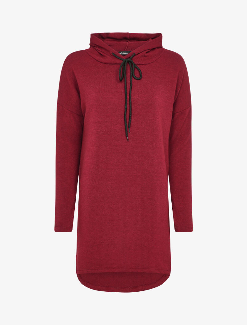Robe pull à capuche - Bordeaux - 4