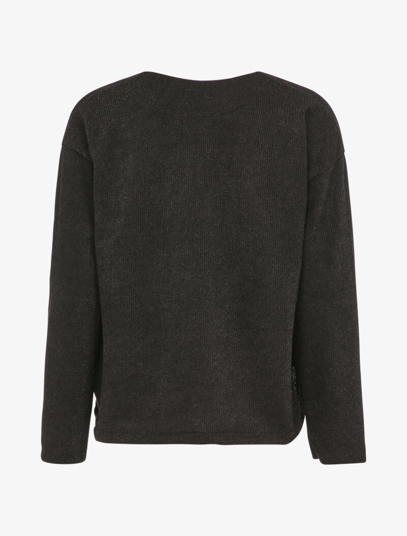 Cardigan à bords asymétriques - Noir - 2
