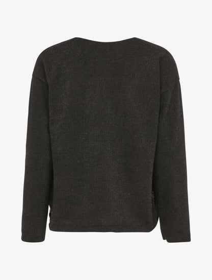 Cardigan à bords asymétriques - Noir - 2