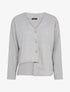 Cardigan à bords asymétriques - Gris clair - 1