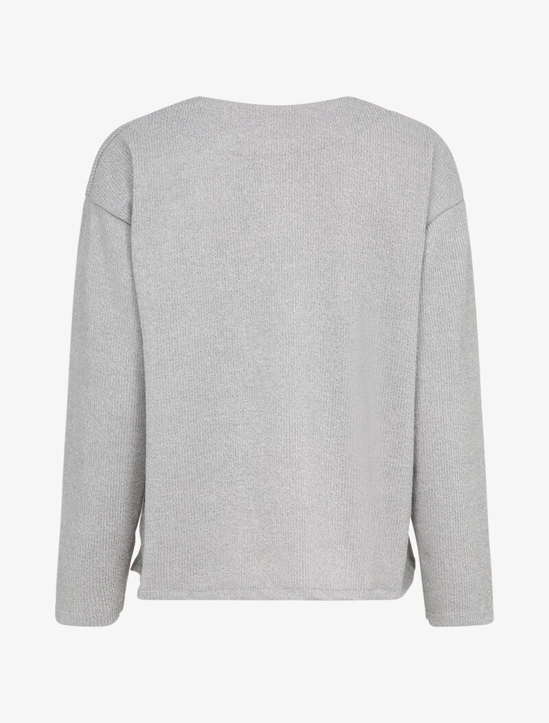 Cardigan à bords asymétriques - Gris clair - 2