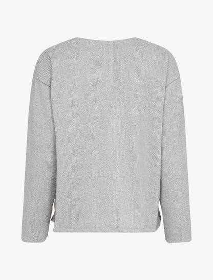 Cardigan à bords asymétriques - Gris clair - 2