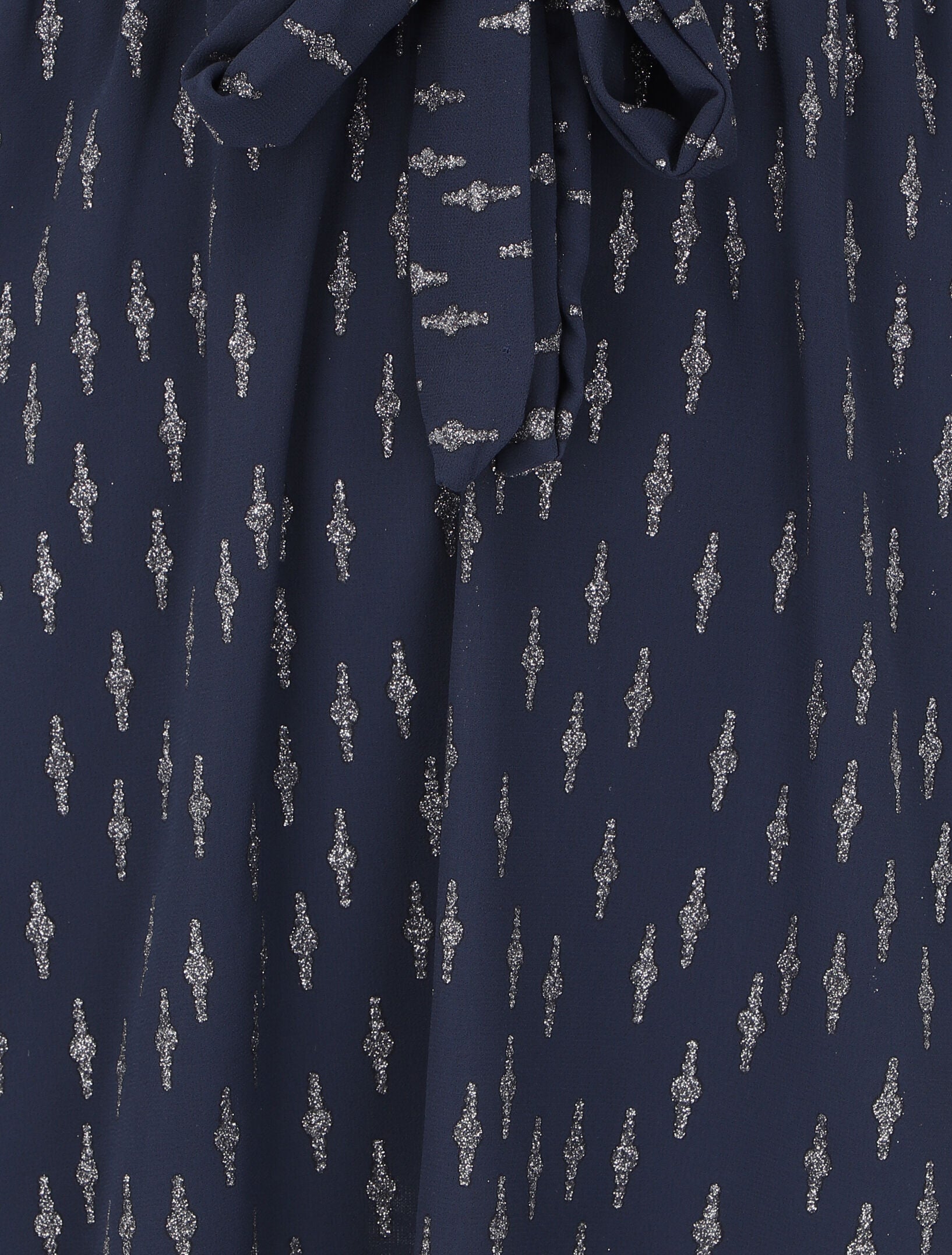 Robe patineuse volantée à motifs irisés - Marine - 3
