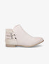 Bottines ajourées talons écailles beige - Beige - 1