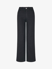 Jean stretch droit à taille haute - Noir - 1