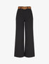 Pantalon taille haute coupe ample - Noir - 1