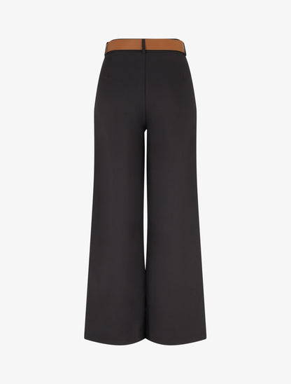 Pantalon taille haute coupe ample - Noir - 2