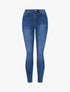 Jean skinny délavé taille haute - Bleu denim - 1