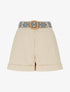 Short droit à rayures - Beige - 1