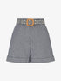 Short droit à rayures - Gris - 1