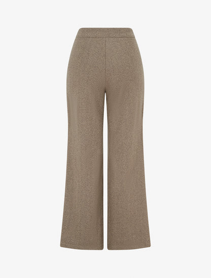 Pantalon à pont ample motif chevron - Taupe - 2