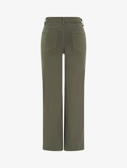 Jean uni à 4 poches coupe wide leg - Kaki - 2