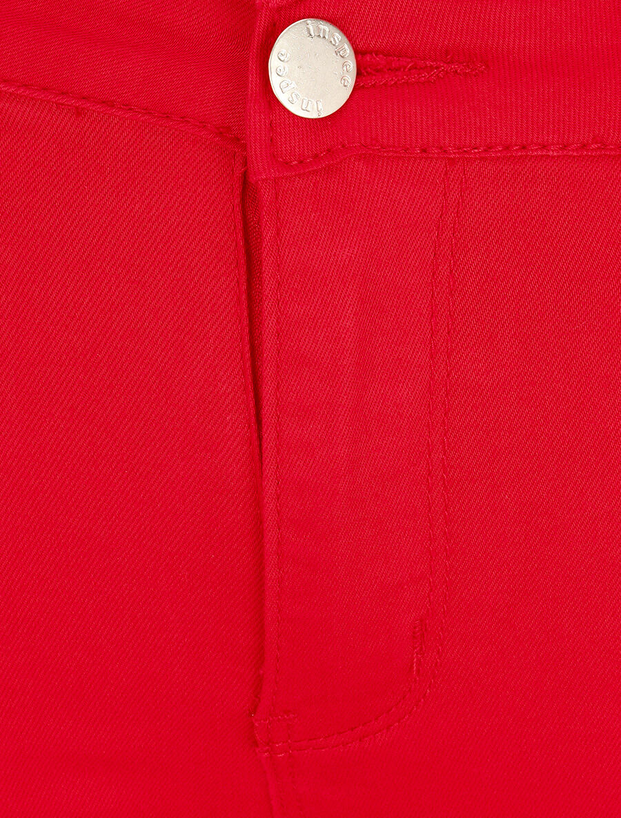 Jean classique uni coupe skinny - Rouge - 3