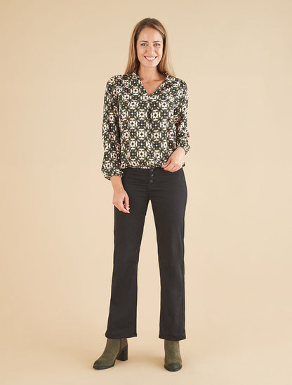 Jean basique coupe droite - Noir - 4