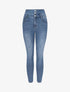 Jean taille empire coupe skinny - Bleu - 1