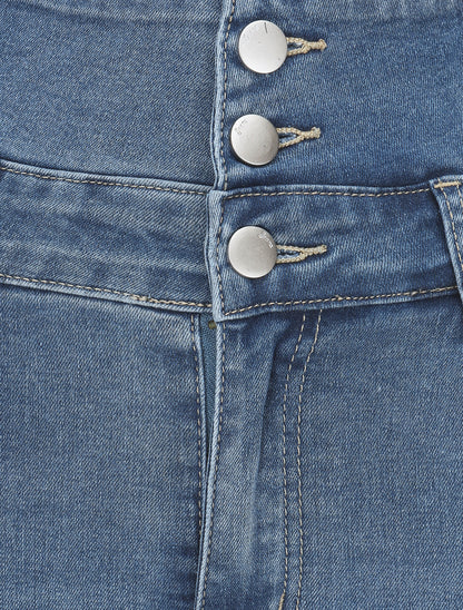 Jean taille empire coupe skinny - Bleu - 3
