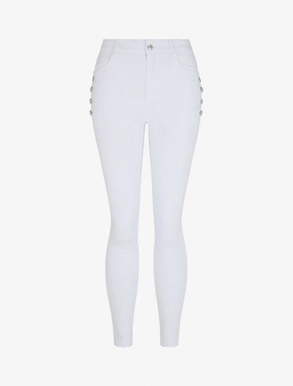 Jean à fermeture boutonnée coupe skinny - Blanc - 4