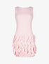 Robe droite bas volanté - rose - 1