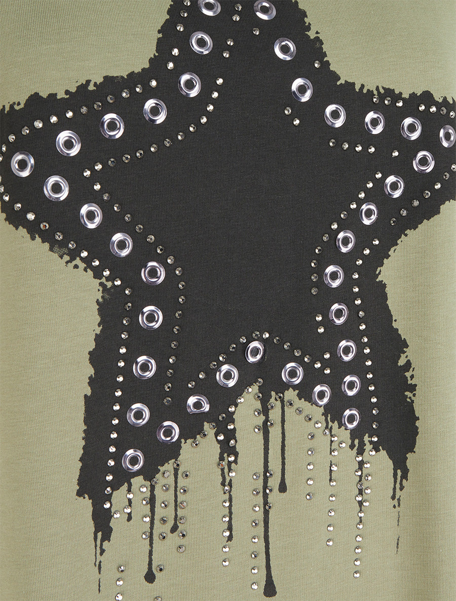 T-shirt large étoile - Kaki - 3