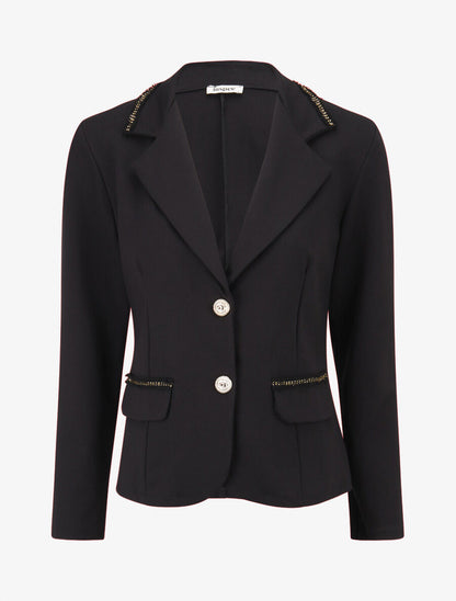Veste à détails irisés - Noir - 1
