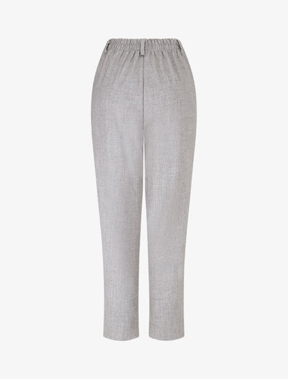 Pantalon droit chiné - Gris - 2