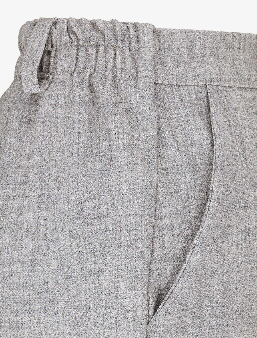 Pantalon droit chiné - Gris - 3