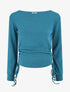 Pull fin côtélé ajustable - Bleu canard - 1