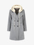 Manteau à capuche style sweat - Gris - 1