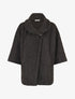 Manteau mi-long duveteux - Noir - 4