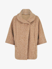 Manteau mi-long duveteux - Camel - 4