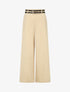 Pantalon droit à double passants - Beige - 1