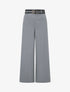 Pantalon droit à double passants - Gris - 1