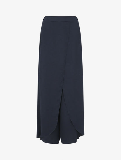 Pantalon fluide à double pans - Marine - 4