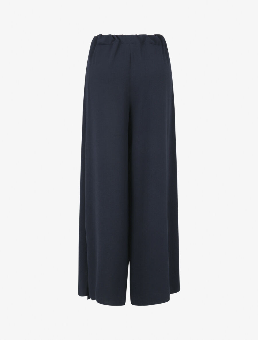 Pantalon fluide à double pans - Marine - 2