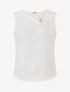 Top sans manches à col asymétrique - Blanc - 4