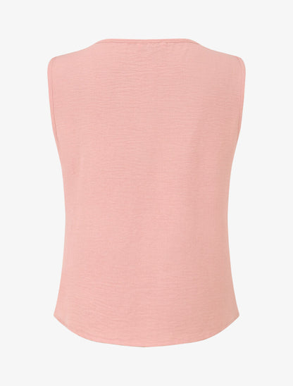 Top sans manches à col asymétrique - Rose - 2