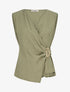 Top droit sans manches à boucle - Vert olive - 4