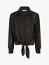 Blouse à nouer et rayures irisées - Noir - 4
