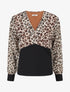 Top à taille droite imprimé moucheté - Marron - 1