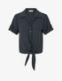 Chemise unie boutonnée - Marine - 4