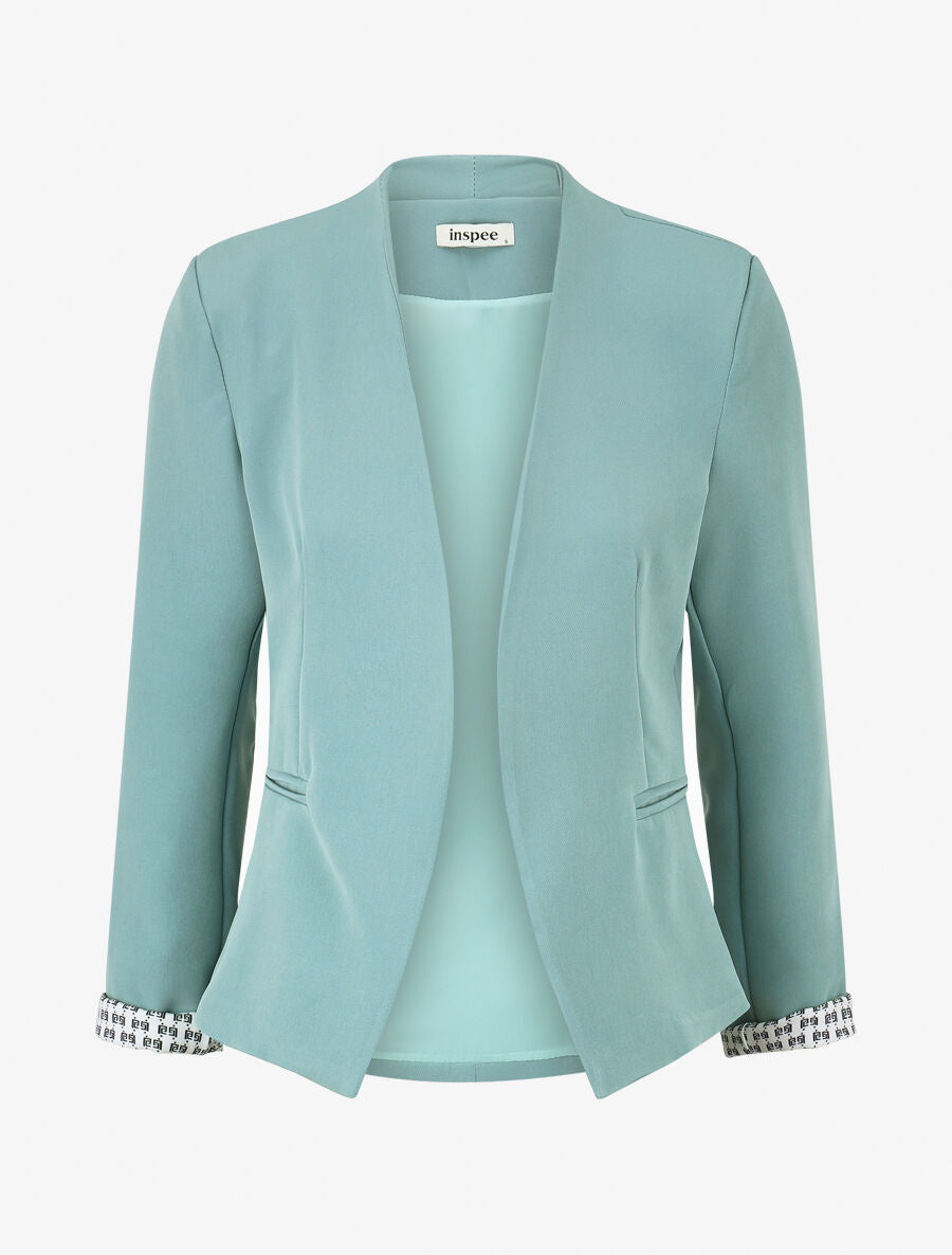 Veste droite à épaulettes - Vert d&