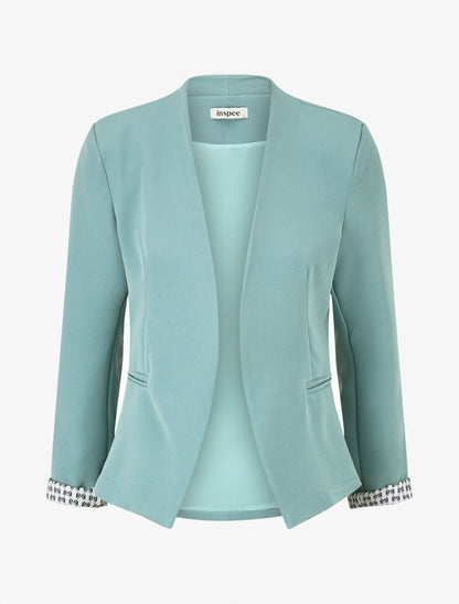 Veste droite à épaulettes - Vert d&