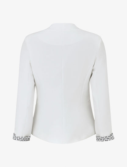 Veste droite à épaulettes - Blanc - 2